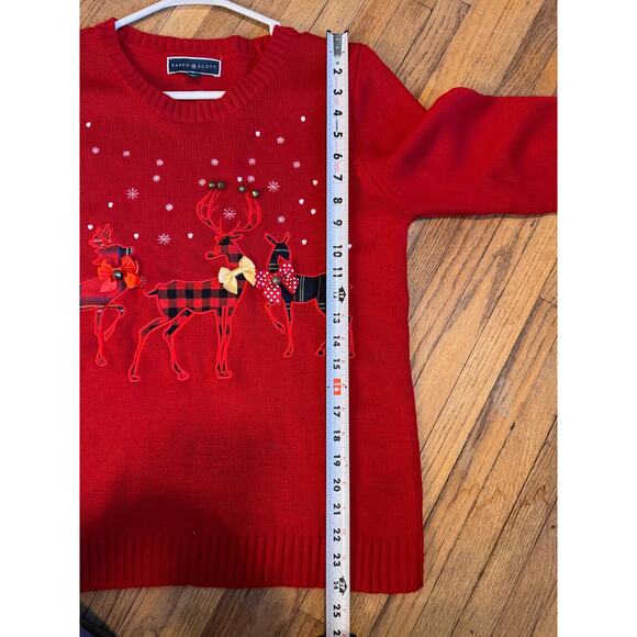 Adorable Karen Scott Christmas Reindeer Sweater - Picture 7 of 7